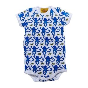 ROBERTA ROLLER RABBIT Infant Monkey Short Sleeve Bodysuit $40 NEW